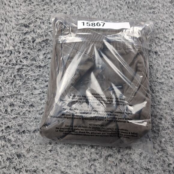 Volcom Pants Men Medium Brown Tapered Leg Casual Athleisure Gym Jogger Slim - Picture 9 of 9